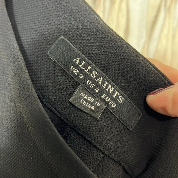 ALLSAINTS Black Cropped Coulotte Pants Size US4 - Picture 6 of 6